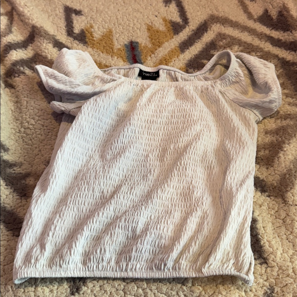 Forever 21 Cream Puff Sleeve Top